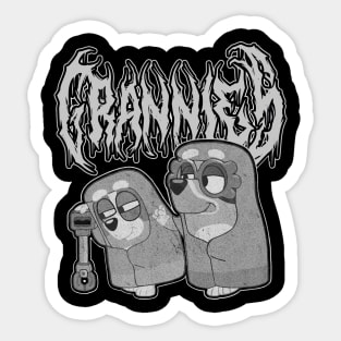 Grannies metal grey Sticker